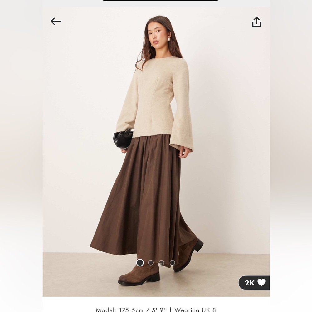 ASOS Brown High Low Dress